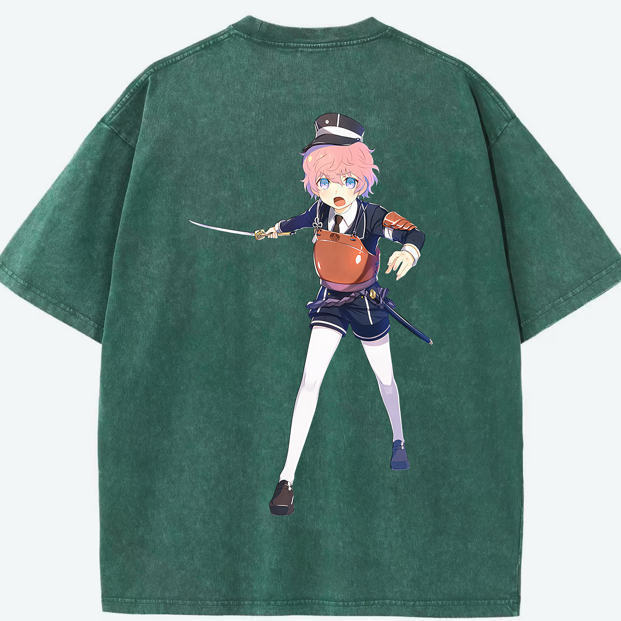 （画像用） 刀剣乱舞 Touken Ranbu 綿100% ヴィンテージ風 半袖Tシャツ（背面プリント）